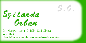 szilarda orban business card