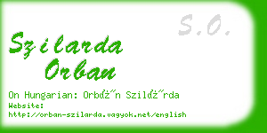 szilarda orban business card